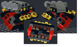Набор LEGO MOC-97985 technic V10 engine