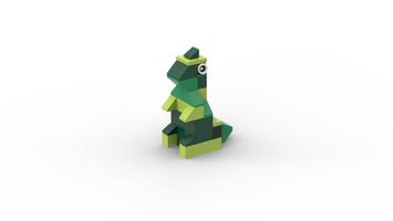 Набор LEGO MOC-98244 10696 Green dinosaur