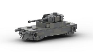 Набор LEGO MOC-99123 Tank Hunter Car with Panzer IV turret