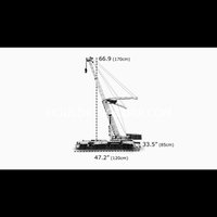 Набор Mould King Автокран Liebherr LTM 11200 на радиоуправлении (красный)