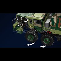Набор Mould King Военный грузовик KOLOS 8x8 на радиоуправлении (зелёный)