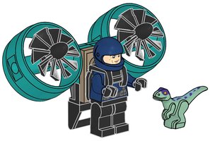 Набор LEGO 122505 Guard with Jet Pack and Raptor