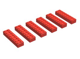 Набор LEGO 215-2R 2 x 8 Bricks, Red (EUR/UK/AUS)