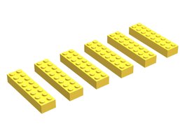 Набор LEGO 215-2Y 2 x 8 Bricks, Yellow (EUR/UK/AUS)
