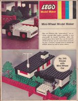 Набор LEGO 345-3 House with Mini-Wheel Car