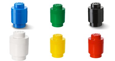 Набор LEGO Storage Brick Round 1 x 1 Blue