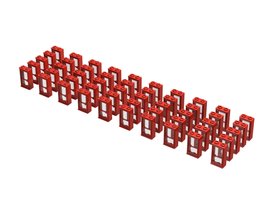 Набор LEGO 460-2R 1 x 2 x 3 Doors Refill, Red