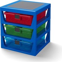 Набор LEGO 3-Drawer Storage Rack (Transparent Blue)