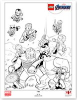Набор LEGO 5005882 Avengers: Endgame Black & White Art Print
