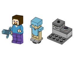 Набор LEGO 662317 Steve with Armor Stand and Blast Furnace