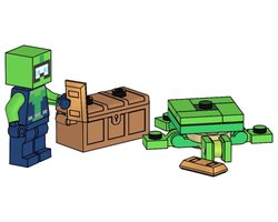 Набор LEGO 662505 Diver with Turtle and Treasure Chest