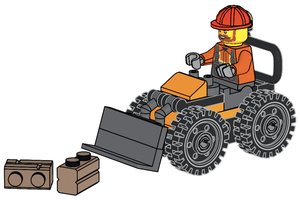 Набор LEGO 951441 Construction Worker with Wheel Loader