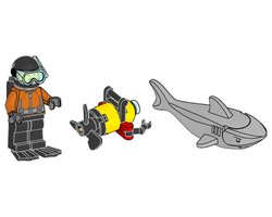 Набор LEGO 952503 Diver with Robot and Shark