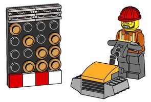 Набор LEGO 952510 Construction Worker with Vibratory Plate