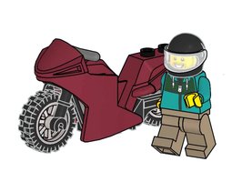 Набор LEGO L0002222 Stunt Rider with Motorcycle