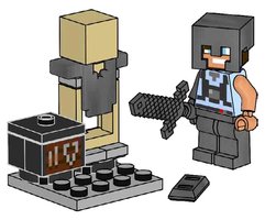 Набор LEGO L0002250 Smith with Smithing Table, Netherite Armor and Armor Stand